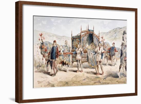 15th Century Noble Woman's Horse Drawn Litter, 1886-Armand Jean Heins-Framed Giclee Print