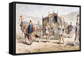 15th Century Noble Woman's Horse Drawn Litter, 1886-Armand Jean Heins-Framed Stretched Canvas