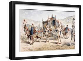 15th Century Noble Woman's Horse Drawn Litter, 1886-Armand Jean Heins-Framed Giclee Print