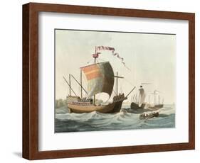 15th Century Ships-Charles Hamilton Smith-Framed Art Print