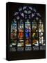 15th Century Stained Glass Window in the Cathedrale St-Corentin, Southern Finistere, France-Amanda Hall-Stretched Canvas