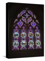 15th Century Stained Glass Window in the Cathedrale St-Corentin, Southern Finistere, France-Amanda Hall-Stretched Canvas