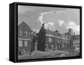 16-17th C. London Street-null-Framed Stretched Canvas