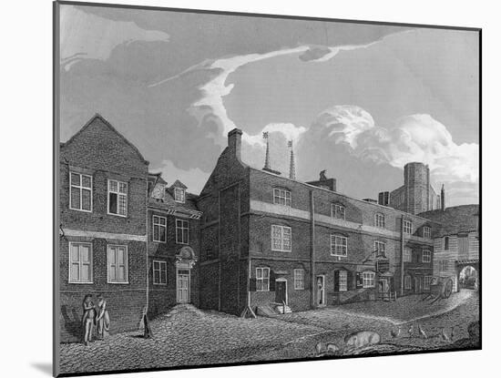 16-17th C. London Street-null-Mounted Art Print