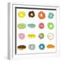 16 Donuts on White-Jan Weiss-Framed Art Print