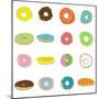 16 Donuts on White-Jan Weiss-Mounted Art Print