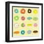 16 Donuts on Yellow-Jan Weiss-Framed Art Print