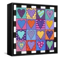 16 Heart-Carla Bank-Framed Stretched Canvas