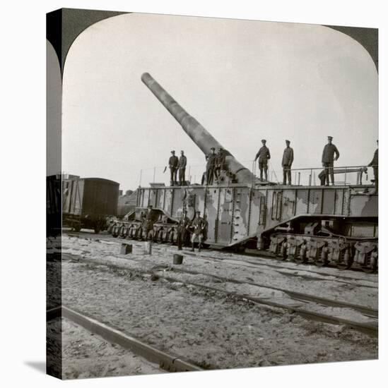 16 Inch Railway Gun Which Pulverised the Hindenburg Line, World War I, France, 1917-1918-null-Stretched Canvas