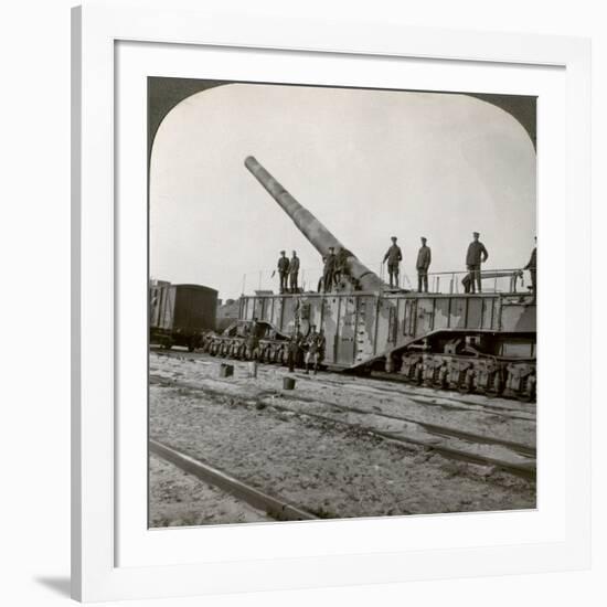 16 Inch Railway Gun Which Pulverised the Hindenburg Line, World War I, France, 1917-1918-null-Framed Photographic Print