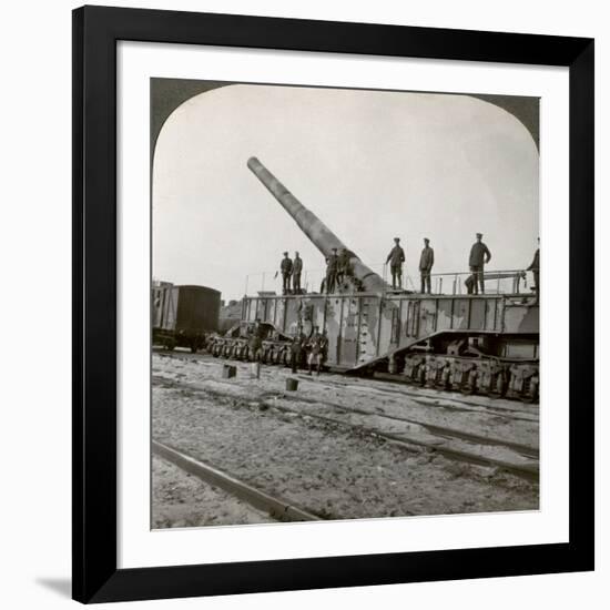 16 Inch Railway Gun Which Pulverised the Hindenburg Line, World War I, France, 1917-1918-null-Framed Photographic Print