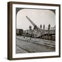 16 Inch Railway Gun Which Pulverised the Hindenburg Line, World War I, France, 1917-1918-null-Framed Photographic Print