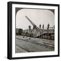 16 Inch Railway Gun Which Pulverised the Hindenburg Line, World War I, France, 1917-1918-null-Framed Photographic Print