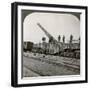 16 Inch Railway Gun Which Pulverised the Hindenburg Line, World War I, France, 1917-1918-null-Framed Photographic Print