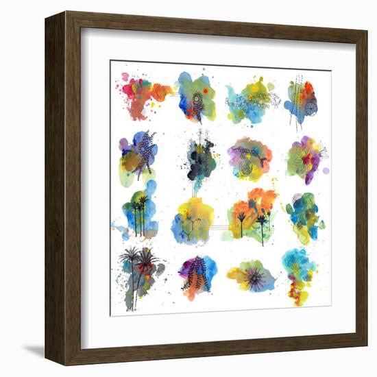 16 Splashes-Jan Weiss-Framed Art Print