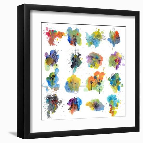 16 Splashes-Jan Weiss-Framed Art Print