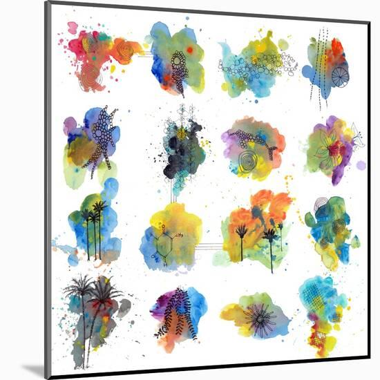 16 Splashes-Jan Weiss-Mounted Art Print