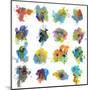 16 Splashes-Jan Weiss-Mounted Art Print