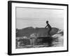 16 Yr. Old Surfer Kathy Kohner Riding a Wave-Allan Grant-Framed Premium Photographic Print