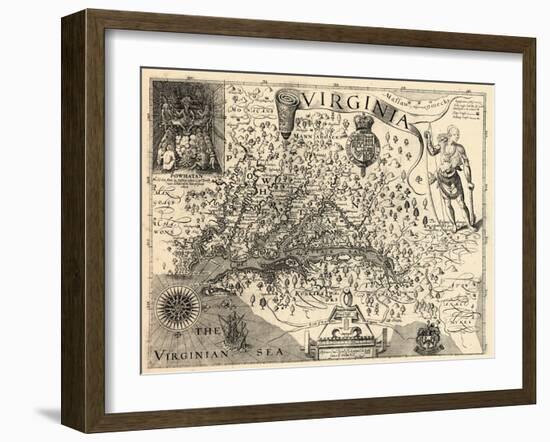 1606, Virginia and Jamestown Described by Captain John Smith, Virginia-null-Framed Giclee Print