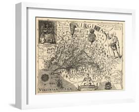 1606, Virginia and Jamestown Described by Captain John Smith, Virginia-null-Framed Giclee Print