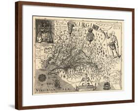 1606, Virginia and Jamestown Described by Captain John Smith, Virginia-null-Framed Giclee Print