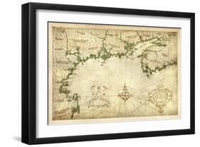1607, Nova Scotia, Maine, Massachusetts, New Hampshire, North America, Cape Cod to Nova Scotia-null-Framed Premium Giclee Print