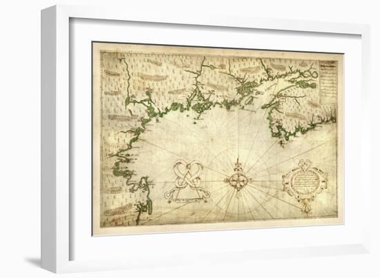 1607, Nova Scotia, Maine, Massachusetts, New Hampshire, North America, Cape Cod to Nova Scotia-null-Framed Giclee Print