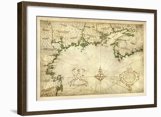 1607, Nova Scotia, Maine, Massachusetts, New Hampshire, North America, Cape Cod to Nova Scotia-null-Framed Giclee Print