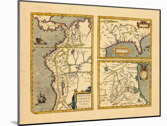 1612, Florida, Texas, Colombia, Ecuador, Peru-null-Mounted Giclee Print