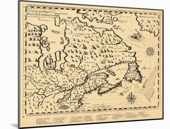 1613, Ontario, Nova Scotia, Newfoundland and Labrador, New Brunswick, Quebec, Prince Edward Island-null-Mounted Giclee Print