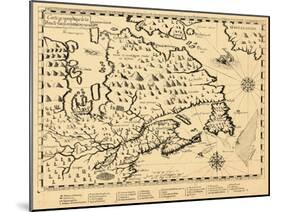 1613, Ontario, Nova Scotia, Newfoundland and Labrador, New Brunswick, Quebec, Prince Edward Island-null-Mounted Giclee Print