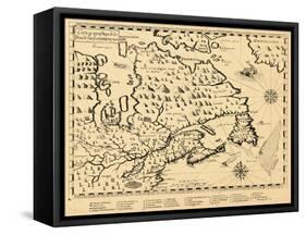 1613, Ontario, Nova Scotia, Newfoundland and Labrador, New Brunswick, Quebec, Prince Edward Island-null-Framed Stretched Canvas