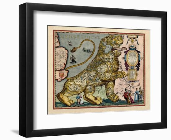 1617, Europe, Leo Belgicus-null-Framed Giclee Print