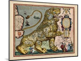 1617, Europe, Leo Belgicus-null-Mounted Giclee Print