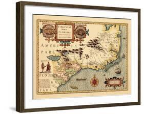 1619, South Carolina, North Carolina, Florida, Georgia, Virginia-null-Framed Premium Giclee Print