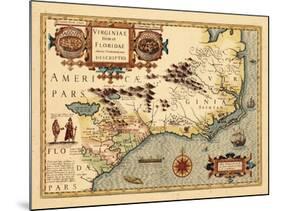 1619, South Carolina, North Carolina, Florida, Georgia, Virginia-null-Mounted Premium Giclee Print