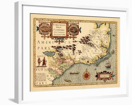 1619, South Carolina, North Carolina, Florida, Georgia, Virginia-null-Framed Giclee Print