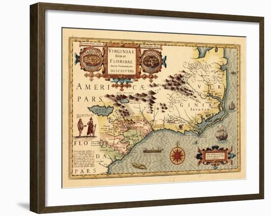 1619, South Carolina, North Carolina, Florida, Georgia, Virginia-null-Framed Giclee Print