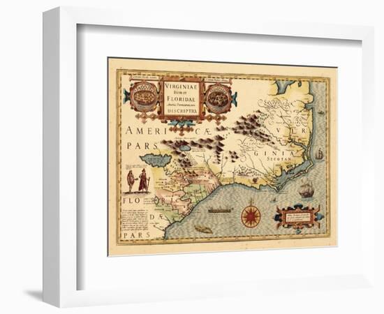 1619, South Carolina, North Carolina, Florida, Georgia, Virginia-null-Framed Giclee Print