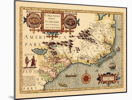 1619, South Carolina, North Carolina, Florida, Georgia, Virginia-null-Mounted Giclee Print