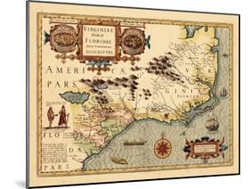 1619, South Carolina, North Carolina, Florida, Georgia, Virginia-null-Mounted Giclee Print