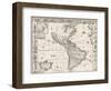 1626 Antique Map Of North And South America-Sergey-USSR-Framed Art Print