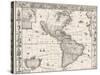 1626 Antique Map Of North And South America-Sergey-USSR-Stretched Canvas