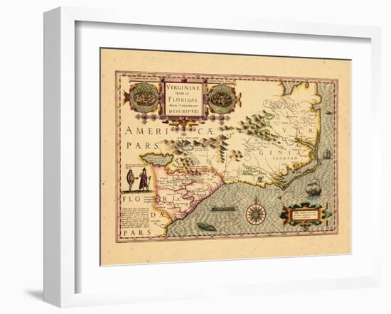 1630, Georgia, Florida, North Carolina, South Carolina, Virginia-null-Framed Giclee Print