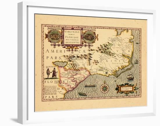 1630, Georgia, Florida, North Carolina, South Carolina, Virginia-null-Framed Giclee Print