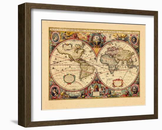 1633, World-null-Framed Giclee Print