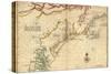 1639 Maps of British Colonies in North America, with Locations of Plymouth and Jamestown-null-Stretched Canvas
