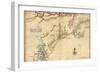 1639 Maps of British Colonies in North America, with Locations of Plymouth and Jamestown-null-Framed Art Print