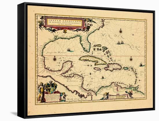 1640, West Indies, Florida, Central America-null-Framed Stretched Canvas